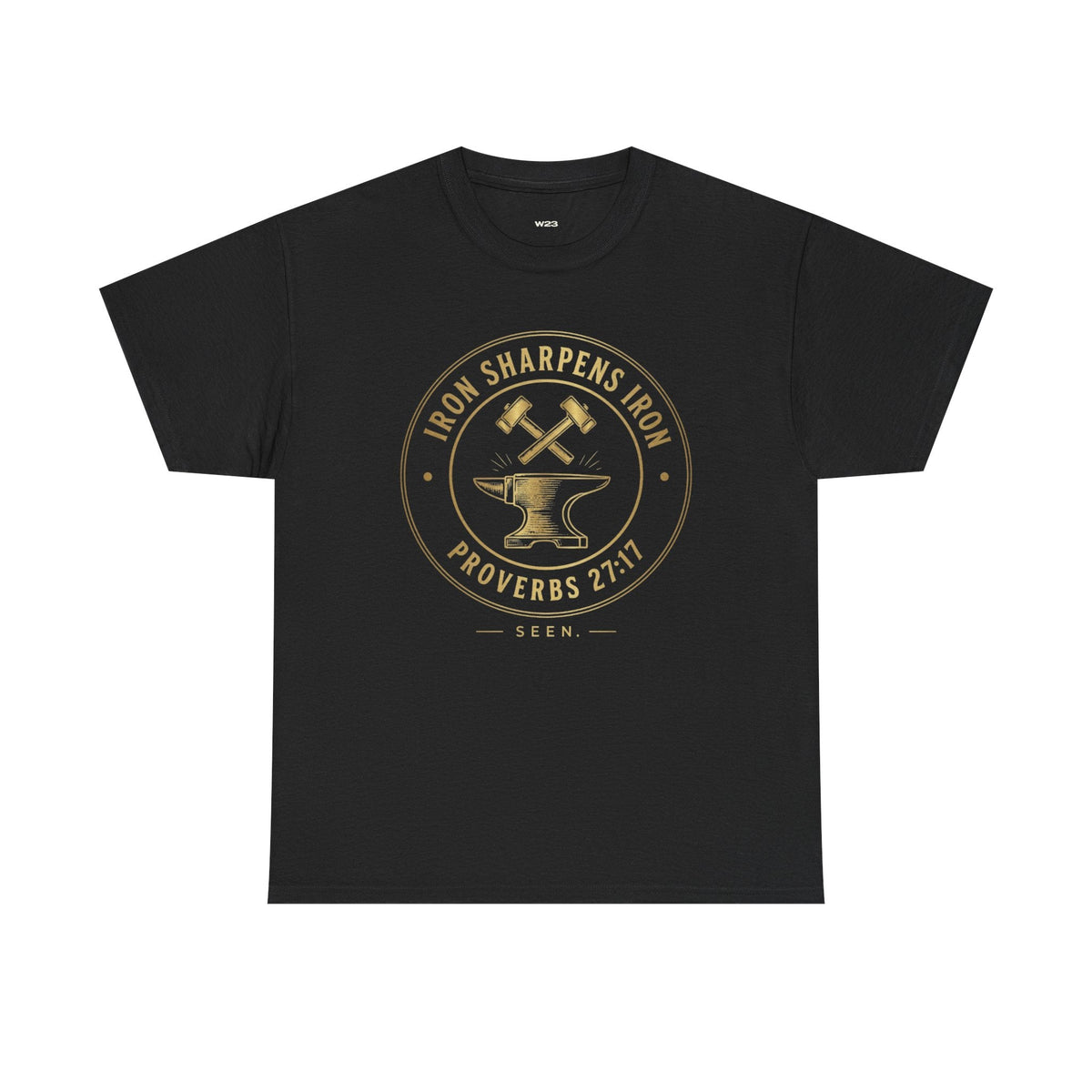Iron Sharpens Iron Tee — Proverbs 27:17 | Faith Apparel for Men